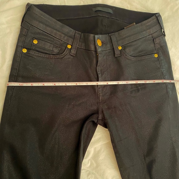 7 For All Mankind Wax Coated Skinny Jeans!! Size:27 - Picture 6 of 14